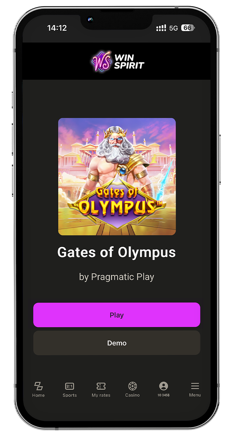 Section of Bluechip casino site with GatesofOlympus game