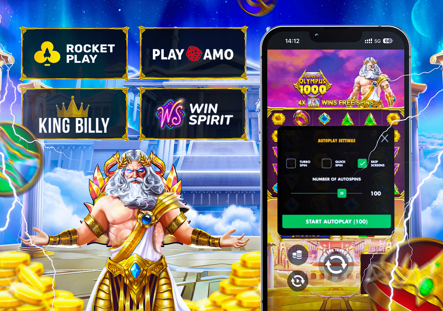 list of casinos with the most interesting bonus offers for GatesofOlympus